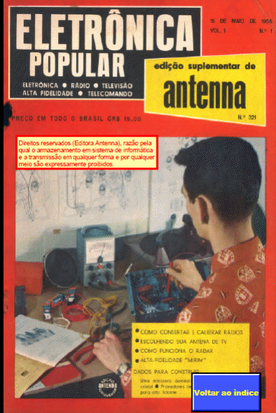 Figura 1 – Eletrônica Popular de maior de 1956, a primeira da série em português que já existia há mais tempo na versão em inglês.
