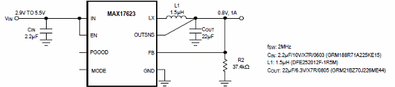 Figura 5 – Circuito para 0,8 V x 1 A.
