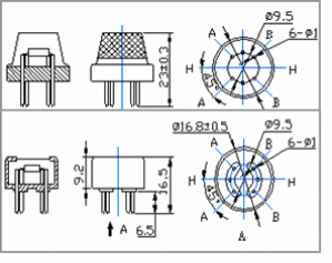 Figura 2 – Dimensões e invólucro
Figura 2 – Dimensões e invólucro