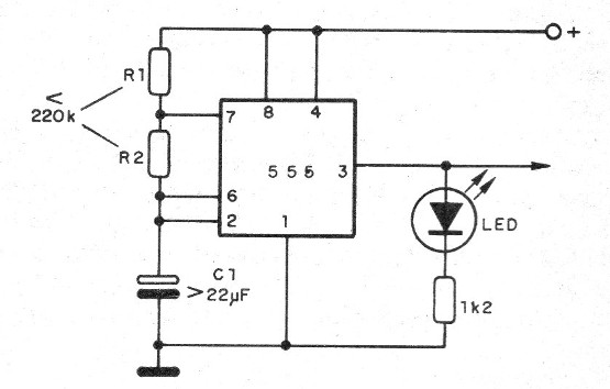    Figura 5 – Usando um LED para monitorar o funcionamento
