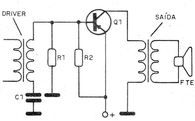 Figura 5 – Etapa com um transistor
Figura 5 – Etapa com um transistor