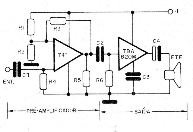 Figura 2 – Amplificador integrado
Figura 2 – Amplificador integrado