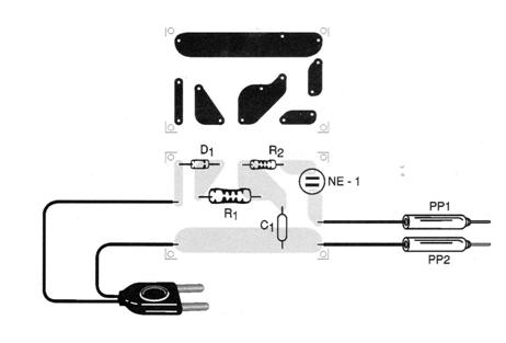    Figura 2 – Placa de circuito impresso para a montagem 
