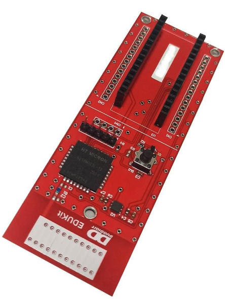 Kit de desenvolvimento RedFox (fonte da figura: https://www.curtocircuito.com.br/kit-iot-sigfox-com-edukit-redfox.html) 
