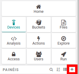 Figura 4 - opção para criar um novo dashboard (painel)
