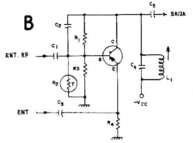 Figura 7 - Modulador de fase usando transistor.
Figura 7 - Modulador de fase usando transistor.