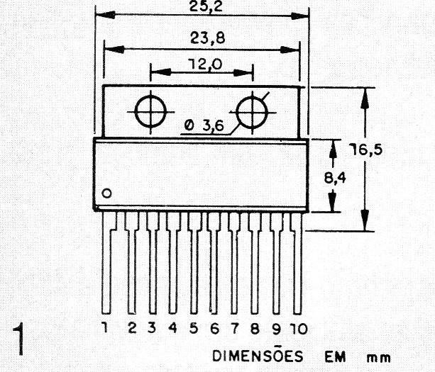 Figura 1 – Invólucro e pinagem
Figura 1 – Invólucro e pinagem