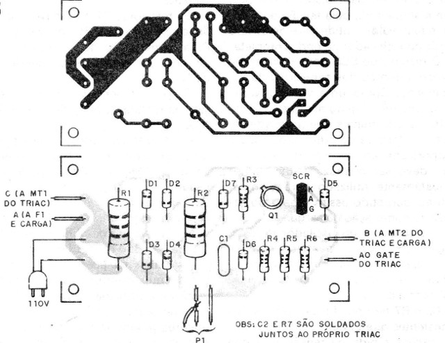 Figura 3 – Placa para a montagem
Figura 3 – Placa para a montagem
