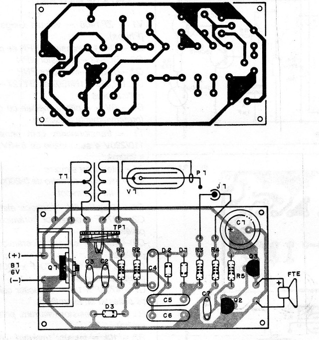 Figura 9 – Placa de circuito impresso para o circuito 2
Figura 9 – Placa de circuito impresso para o circuito 2