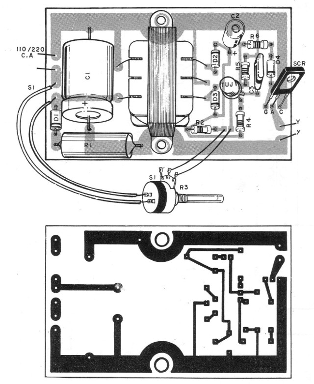 Figura 8 – Montagem em placa de circuito impresso
Figura 8 – Montagem em placa de circuito impresso