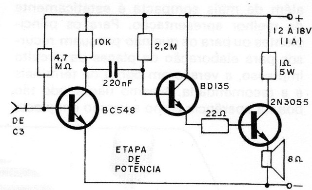 Figura 10 – O amplificador de áudio
