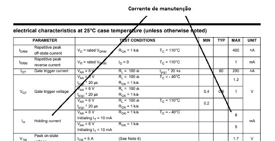 Corrente de Manutenção
