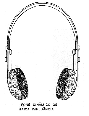 Figura 7 – Fone magnético de baixa impedância (precisa de transformador)
Figura 7 – Fone magnético de baixa impedância (precisa de transformador)