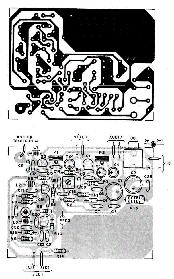 Fig. 5 — Placa de circuito impresso.
Fig. 5 — Placa de circuito impresso.