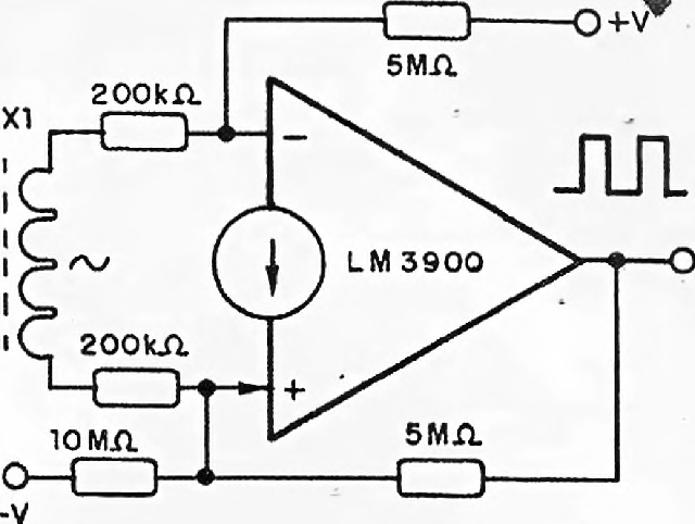 Fig. 10 – Amplificador conformador de sinal – (circuito 53)
Fig. 10 – Amplificador conformador de sinal – (circuito 53)
