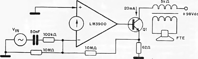 Fig. 22 – Amplificador de áudio de alta tensão – (circuito 65).
