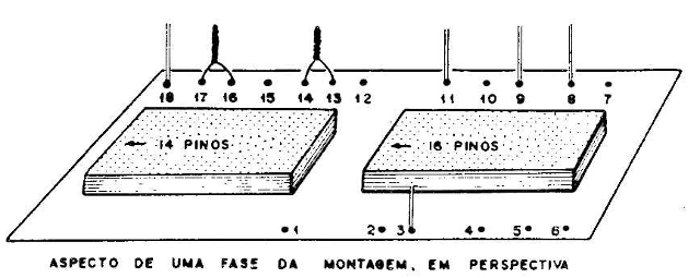 Figura 9 - Aspecto de uma fase da montagem, em perspectiva.
Figura 9 - Aspecto de uma fase da montagem, em perspectiva.
