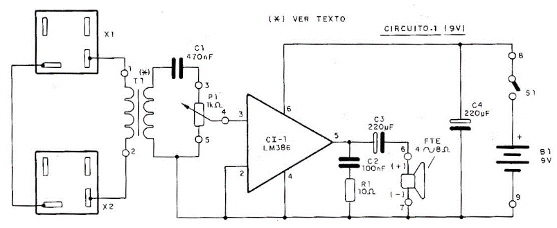 Fig. 4 – Diagrama esquemático do primeiro amplificador.
