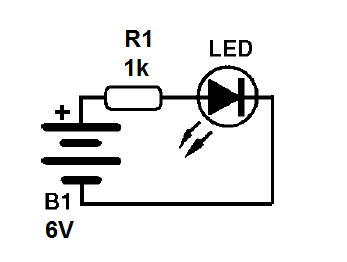 Figura 1 – Circuito para acender um LED
Figura 1 – Circuito para acender um LED