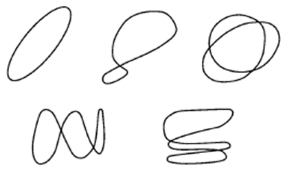 Figura 1 - Figuras de Lissajous produzidas por um apontador laser neste projeto.
