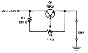 Figura 11 - Uma fonte de tensão linear (potenciômetro eletrônico) usada para acionar um SMA.
