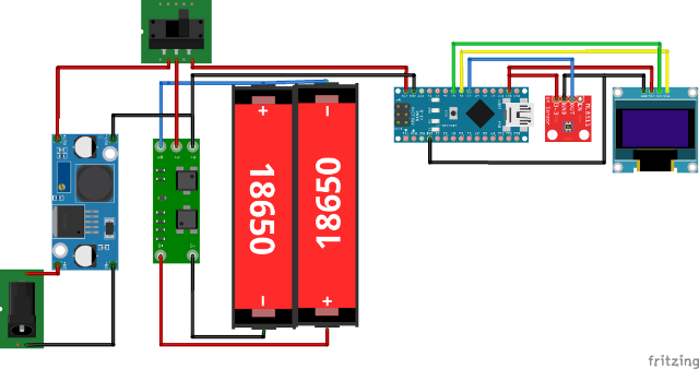Figura 5: Circuito de montagem do projeto detector de raios UV (fonte própria)
Figura 5: Circuito de montagem do projeto detector de raios UV (fonte própria)