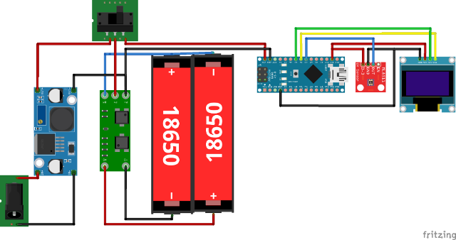 Figura 5: Circuito de montagem do projeto detector de raios UV (fonte própria)
