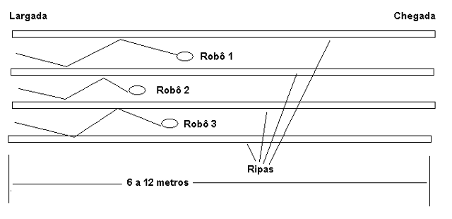 Figura 2 – Pista para corrida de robôs-escoa
Figura 2 – Pista para corrida de robôs-escoa
