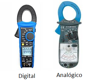 Figura 4 – Amperímetros alicate digital e analógico
