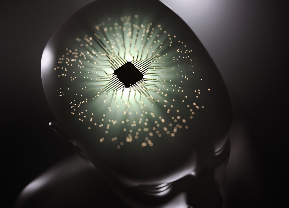 Figura 3: Implantes cerebrais já foram realizados e podem monitorar disparos neurais, estimular nervos e fornecer informações sensoriais diretamente ao cérebro. (Fonte: ktsdesign/stock.adobe.com)
Figura 3: Implantes cerebrais já foram realizados e podem monitorar disparos neurais, estimular nervos e fornecer informações sensoriais diretamente ao cérebro. (Fonte: ktsdesign/stock.adobe.com)