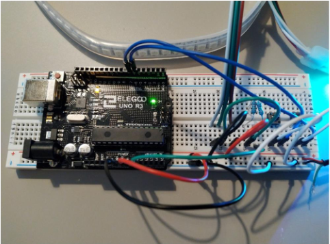 Figura 9: Protoboard montada
Figura 9: Protoboard montada