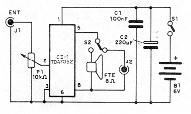 Figura 1 – Diagrama completo do amplificador
Figura 1 – Diagrama completo do amplificador