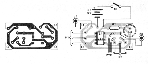   Figura 2 – Placa de circuito impresso para a montagem
