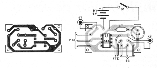 Figura 2 – Placa de circuito impresso para a montagem
Figura 2 – Placa de circuito impresso para a montagem