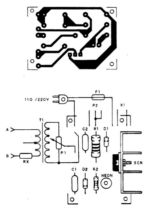 Figura 2 - Placa de circuito impresso para o Projeto 36
