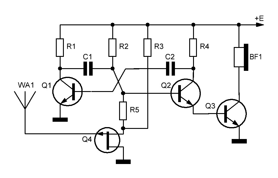 Figura 6 – Diagrama de um indicador de campo elétrico portátil para procurar fontes de campo elétrico
Figura 6 – Diagrama de um indicador de campo elétrico portátil para procurar fontes de campo elétrico