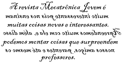 Figura 5 – Texto escrito com a codificação de Dirac.
Figura 5 – Texto escrito com a codificação de Dirac.