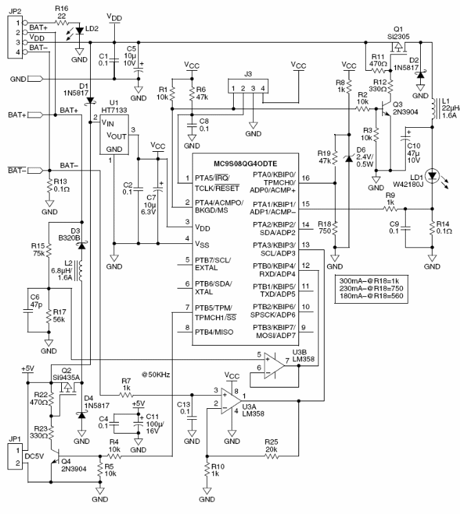 Diagrama completo da lâmpada de mineiro utilizando LED de alto brilho, bateria recarregável e controle por microcontrolador para maior eficiência.
Diagrama completo da lâmpada de mineiro utilizando LED de alto brilho, bateria recarregável e controle por microcontrolador para maior eficiência.