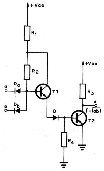 Figura 15 - Porta NAND da família DTL modificada.
Figura 15 - Porta NAND da família DTL modificada.