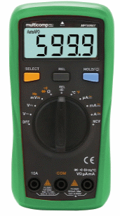 Figura 1 – O Multímetro digital de 4 dígitos  MP73008
