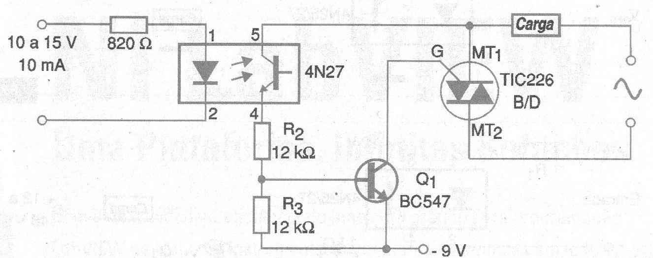 Figura 4 – Circuito com isolador comum Figura 4 – Circuito com isolador comum