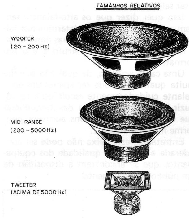 Figura 3 – Tipos de alto-falantes