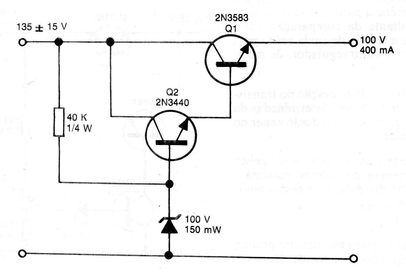 Figura 4 – Circuito com dois transistores Figura 4 – Circuito com dois transistores