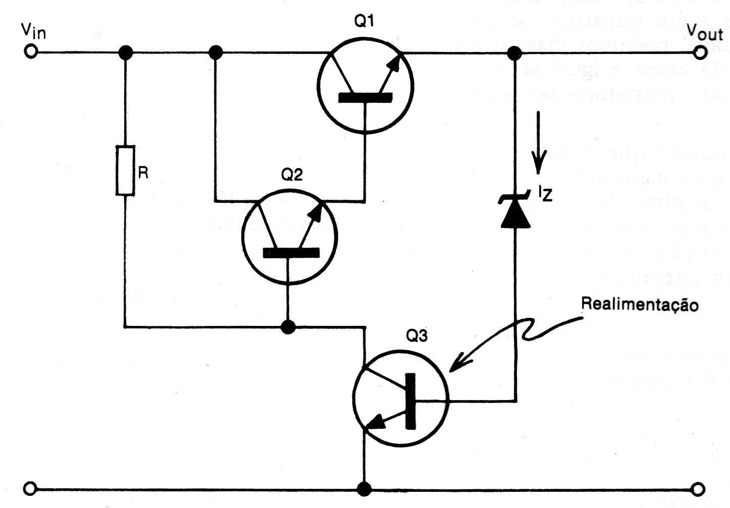 Figura 5 – Circuito com 3 transistores Figura 5 – Circuito com 3 transistores