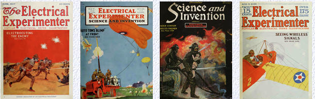 Figura 1 – Capas de algumas edições da Electrical Experimenter 
