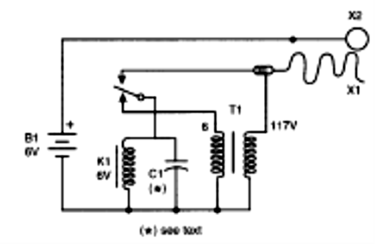 Figura 9 - Usando um relé como vibrador.
