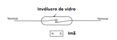 Figura 4 Um interruptor reed
