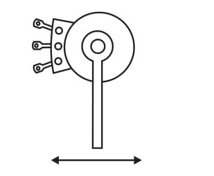 Figura 4 Potenciômetro rotativo usado como sensor de posição
