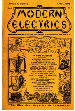 Figura 1– A  revista Modern Electrics – Edição de 1908
