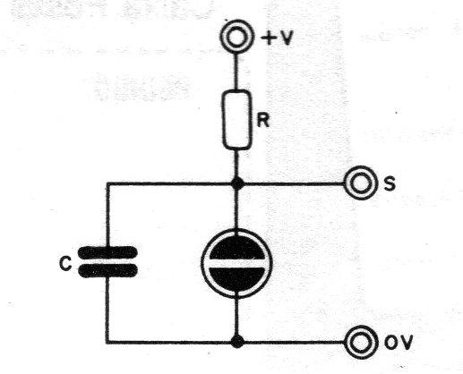 Figura 3 – oscilador de relaxação com lâmpada neon
